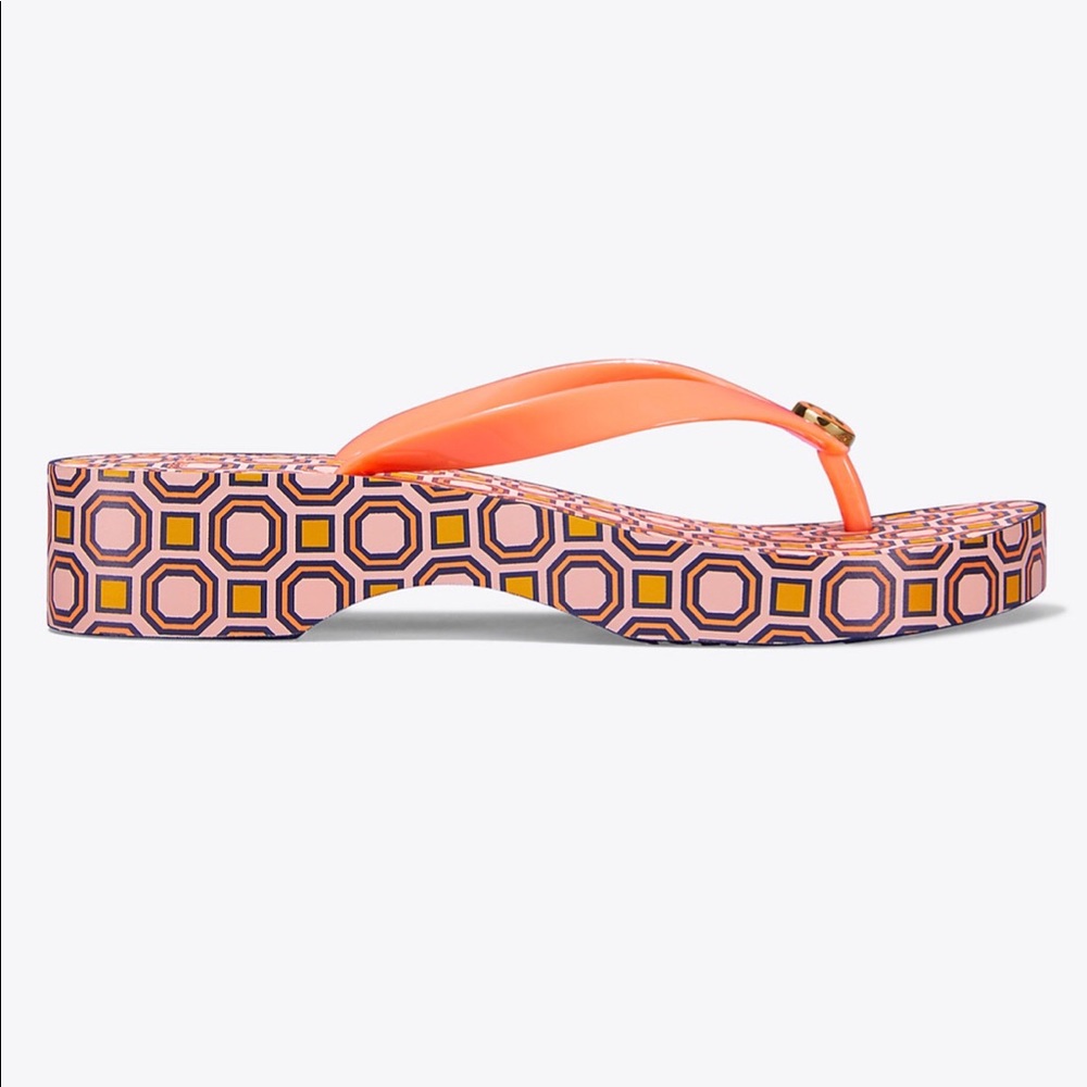 Tory Burch Wedge Flip Flops - Picture 2 of 3